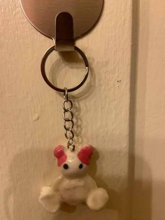 Rabbit inspired key charm
